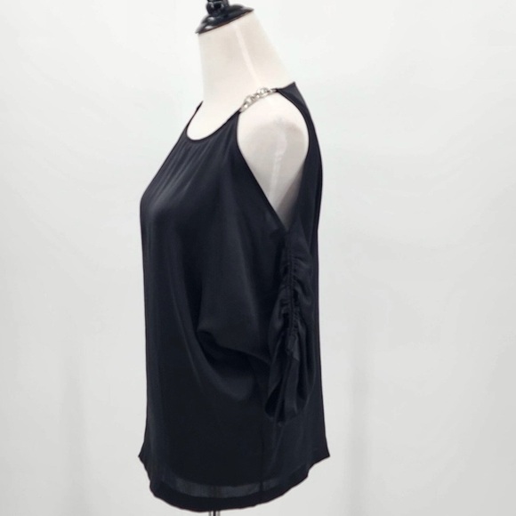 MICHAEL Michael Kors Black Cold Shoulder Blouse - Picture 3 of 9